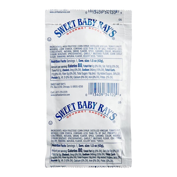 Sweet Baby Ray's Original BBQ Sauce Packet 1.5 oz. - 60/Case