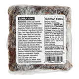 Ne-Mo's Bakery Frozen Individually Wrapped Carrot Cake Square 3.6 oz. - 36/Case