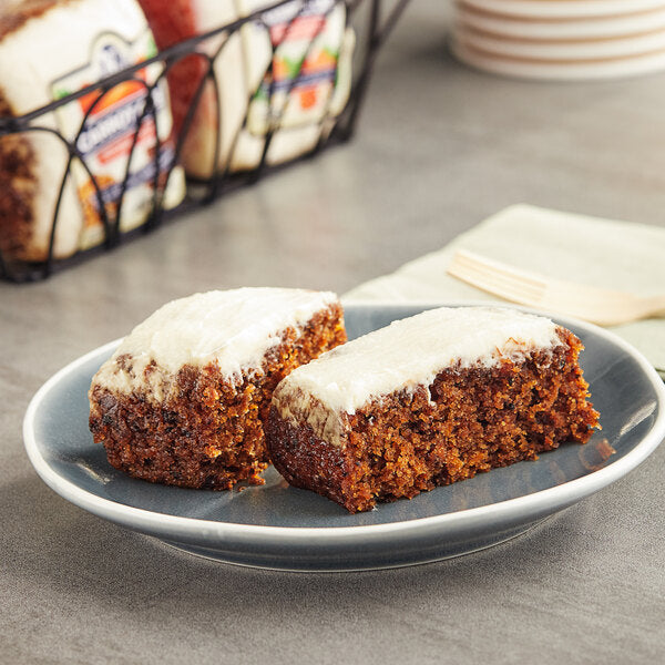 Ne-Mo's Bakery Frozen Individually Wrapped Carrot Cake Square 3.6 oz. - 36/Case