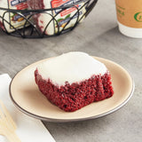 Ne-Mo's Bakery Frozen Individually Wrapped Red Velvet Cake Square 3 oz. - 36/Case