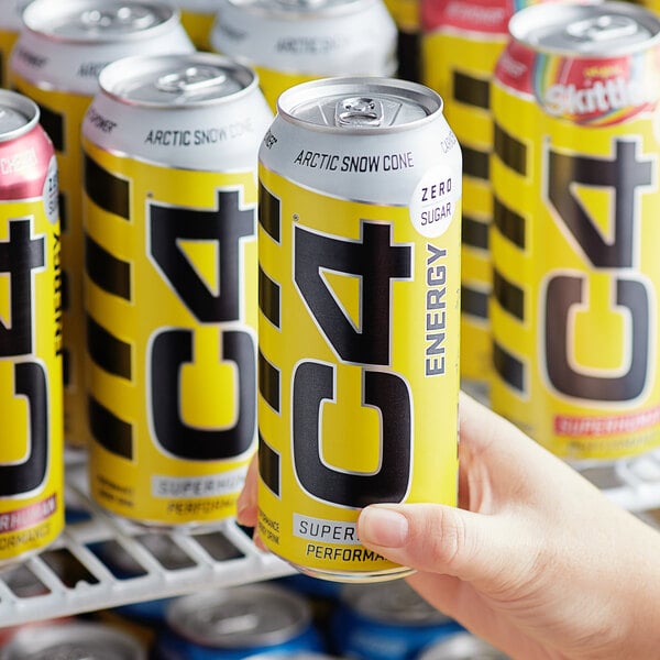 C4 Energy Arctic Snow Cone Energy Drink 16 fl. oz. Can - 12/Case