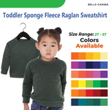Bella + Canvas® Toddler Sponge Fleece Raglan Sweatshirt