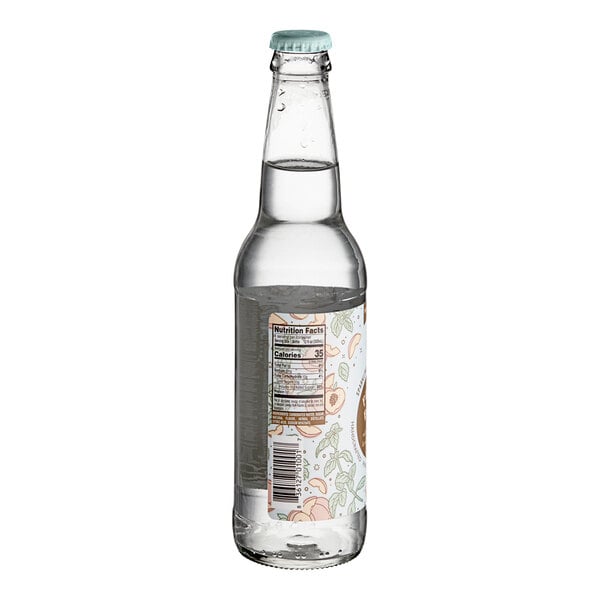 Reading Soda Works Peach Basil Sparkling Botanical Soda 12 fl. oz. - 12/Case