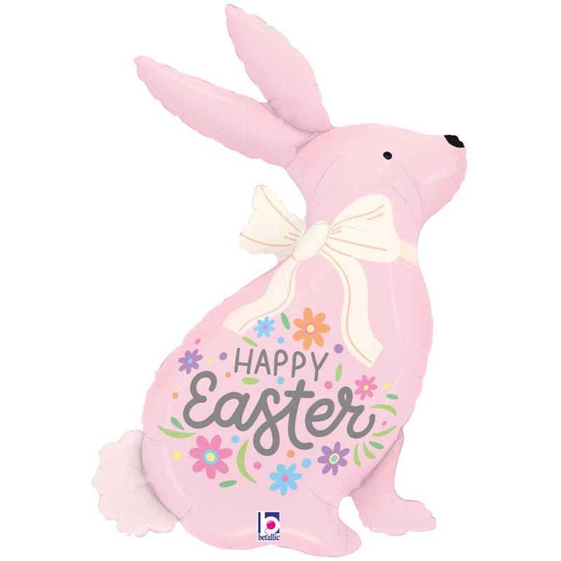 Foil Balloon 32 Inch Easter Pink Bunny
