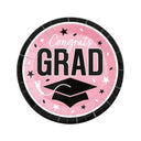 9" Congrats Grad Round Paper Dinner Plates 25 Count