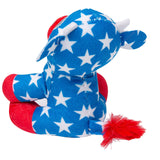 4 1/2" x 4 1/4" Patriotic Stuffed Cows with Sunglasses 12 Pieces