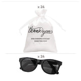 Mini Personalized Thank You Drawstring Bags with Sunglasses Kit for 24