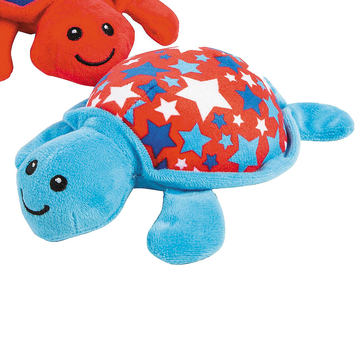 3 1/2" x 6 1/2" Patriotic Stuffed Turtles with Star Shells 12 Pieces