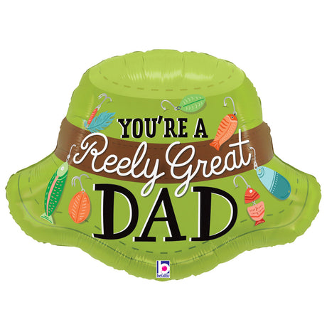 Foil Balloon Reely Great Dad Fishing Hat