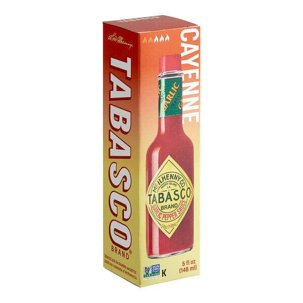 TABASCO® 5 fl. oz. Cayenne Garlic Pepper Hot Sauce - 12/Case