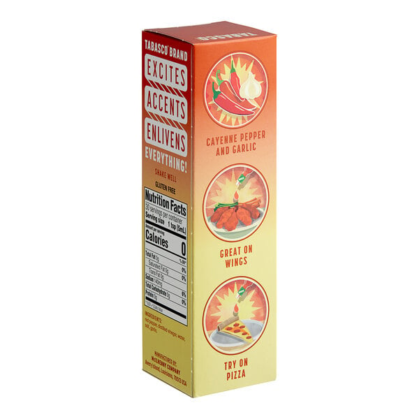 TABASCO® 5 fl. oz. Cayenne Garlic Pepper Hot Sauce - 12/Case