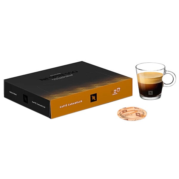 Nespresso Professional Caffe Caramello (Caramel) Single Serve Coffee Capsules - 50/Pack