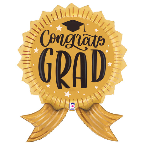 Graduation Foil Balloon Congrats Grad Gold Ribbon