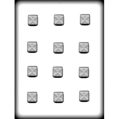Squares with X Hard Candy Mold