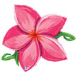 Foil Balloon 39 Inch Linky Plumeria Pink