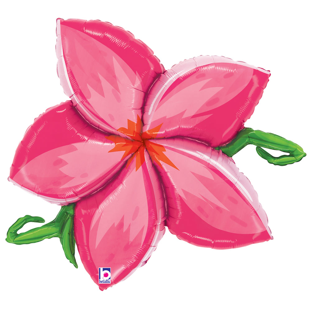 Foil Balloon 39 Inch Linky Plumeria Pink