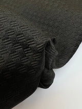 Black Jacquard Polyester Suit Fabric