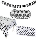 Graduation Party Blue Dessert Tableware Kit 102 Pieces for 50 Guests Disposable Set