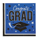 Servilletas de papel para almuerzo "Congrats Grad" de 6.5 pulgadas, paquete a granel de 50 unidades, suministros para fiesta de graduación.