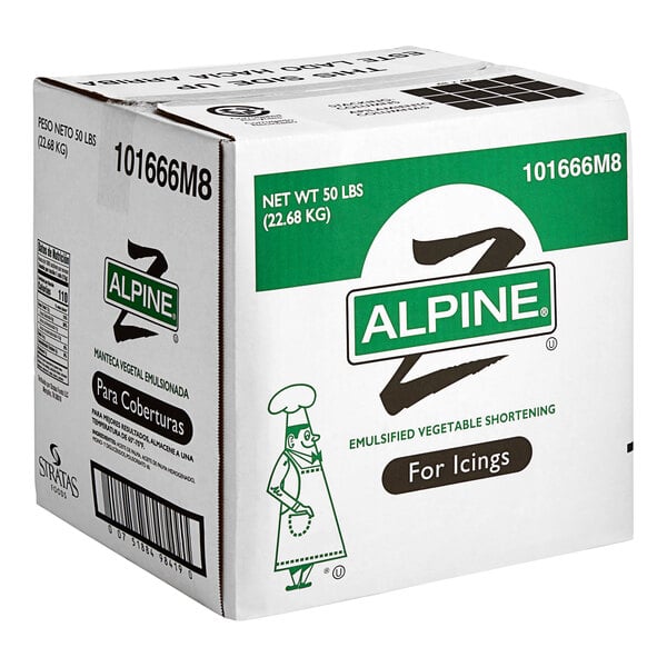 Stratas Alpine Z Icing Shortening 50 lb. – Bulk Hi-Ratio Cake & Icing Fat