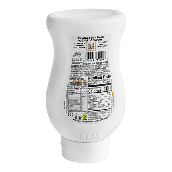 Real Banana Puree Infused Syrup 16.9 fl. oz.