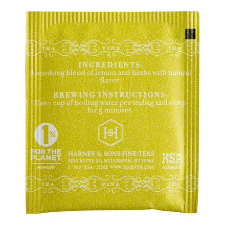 Harney & Sons Lemon Herbal Tea Bags - 50/Box