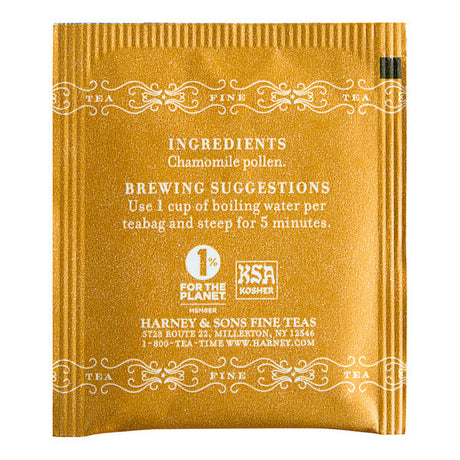 Harney & Sons Chamomile Herbal Tea Bags - 50/Box