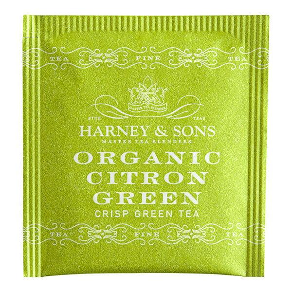 Harney & Sons Organic Citron Green Tea Bags - 50/Box