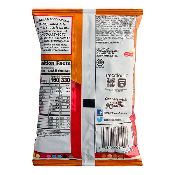 Cheetos Crunchy Cheese Flavored Snacks 2 oz. - 64/Case