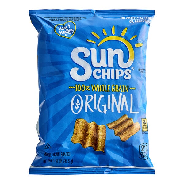Sun Chips Original Whole Grain Chips 1.5 oz. - 64/Case
