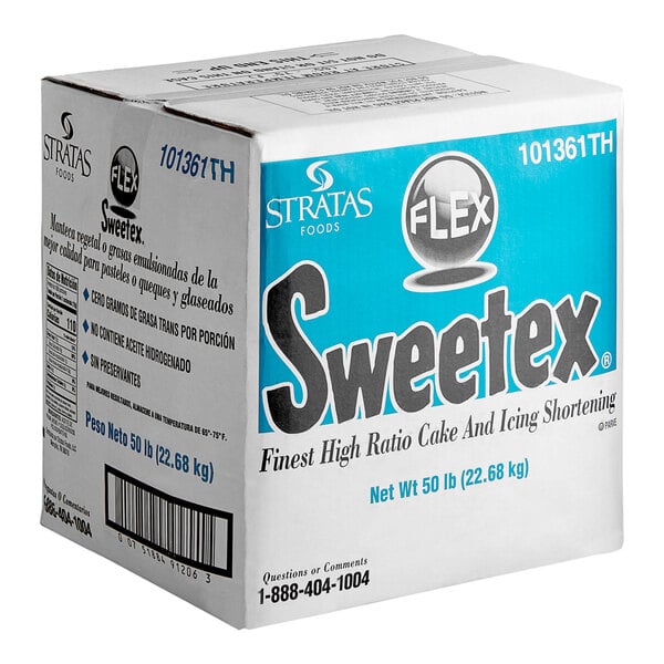 Stratas Sweetex Flex Cake & Icing Shortening 50 lb. – Bulk Hi-Ratio Baking Fat