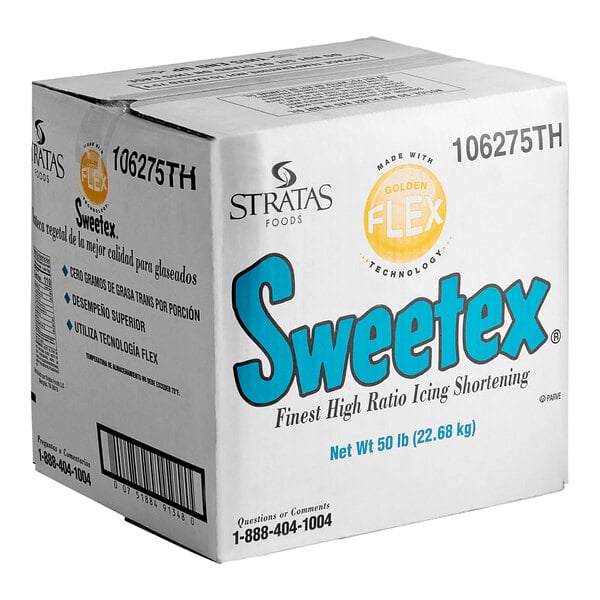 Stratas Sweetex Golden Flex Icing Shortening 50 lb. – Bulk Hi-Ratio Cake & Icing Fat