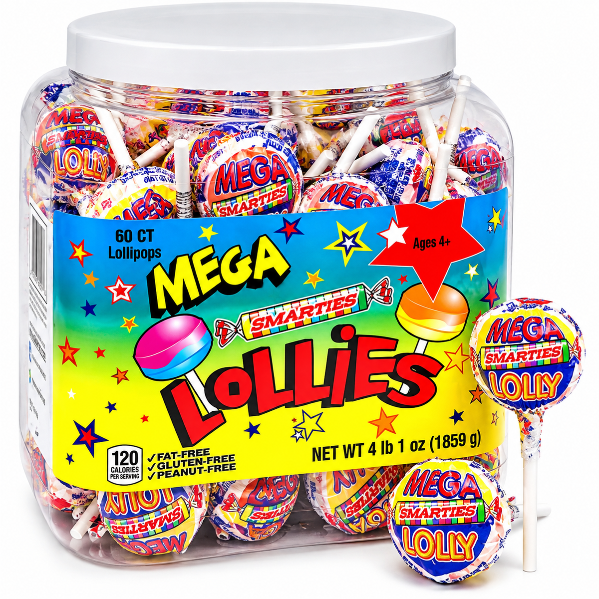 Smarties Mega Giant Double Lollipop – 1 Each