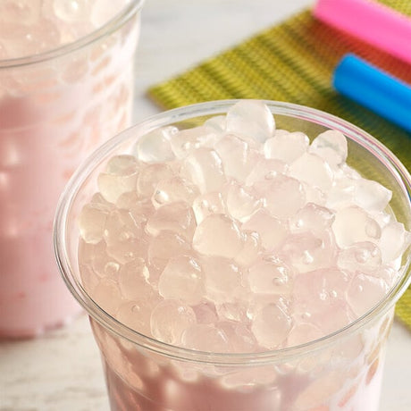 Bossen Lychee Crystal Boba in Syrup 4.4 lb. - 6/Case