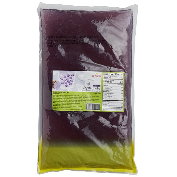 Bossen Taro Crystal Boba in Syrup 4.4 lb. - 6/Case