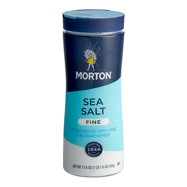 Morton Fine Sea Salt 17.6 oz. - 12/Case