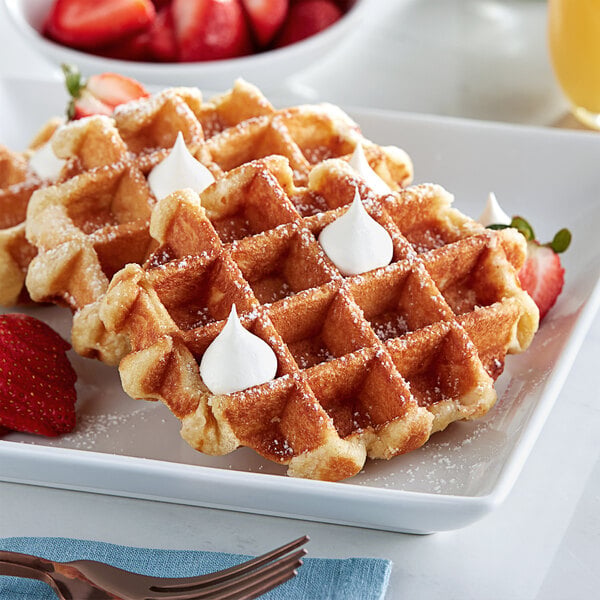 White Toque Heritage Liege Margarine Waffle 3.5 oz. - 24/Case