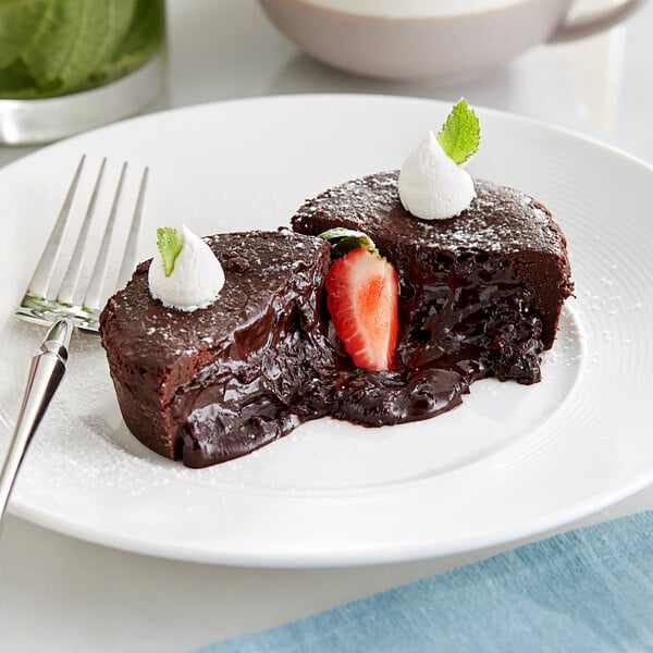 Pomone Vegan Flourless Chocolate Lava Cake 3.17 oz. - 18/Case