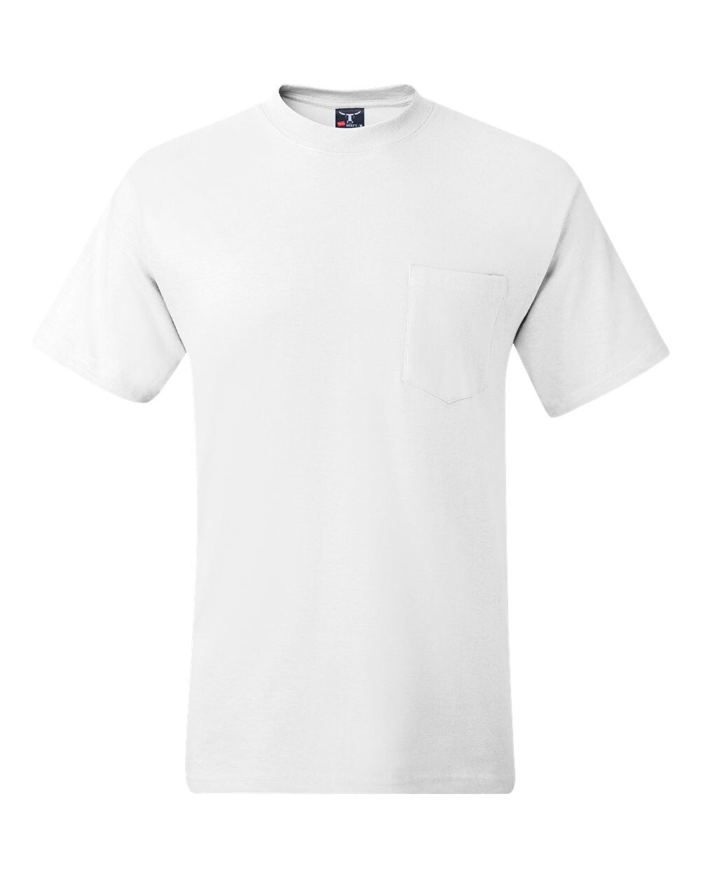 Hanes® Short Sleeve Crewneck Pocket T-Shirt