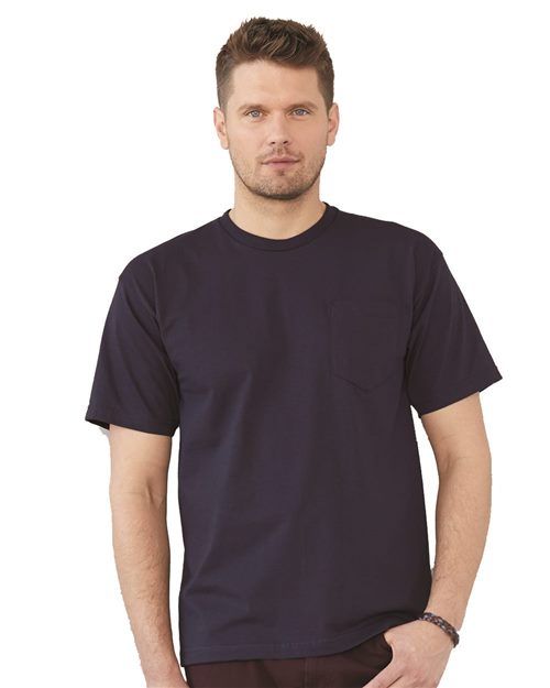 USA-Made Midweight Pocket Crewneck Half Sleeve T-Shirt