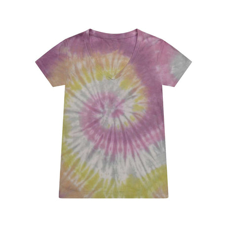 Colortone® Women's Tie-Dyed V-Neck Short Sleeve T-Shirt
