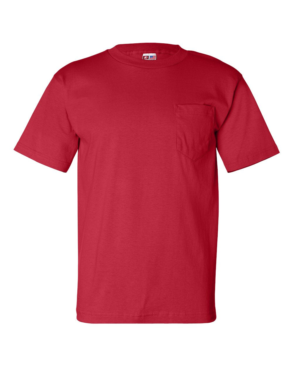 USA-Made Short Sleeve Crewneck Pocket T-Shirt
