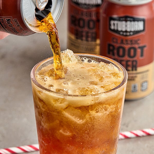 Stubborn Classic Root Beer Soda 12 fl. oz. - 18/Case