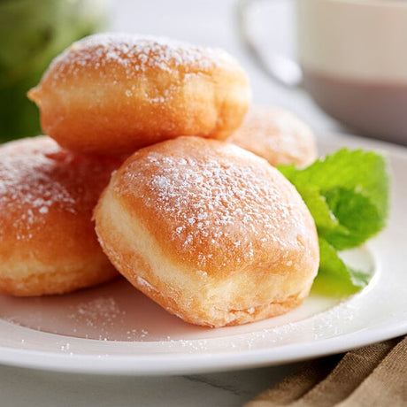 White Toque Heritage Plain Mini Beignet - 105/Case