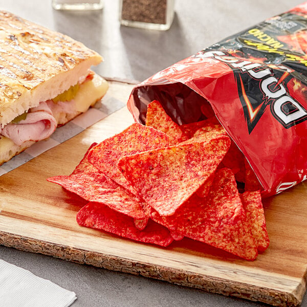 Doritos Flamin' Hot Nacho Cheese Flavored Tortilla Chips 1.75 oz. - 64/Case
