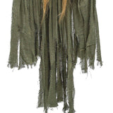 35 1/2" Light Up Hanging Long Hair Skeleton Reaper Halloween Decoration