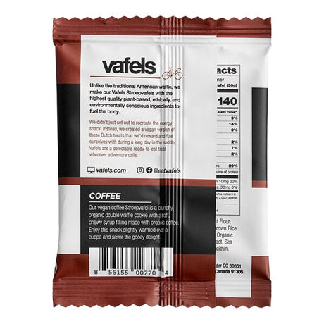 Vafels Individually Wrapped Vegan Coffee Stroopwafel 12-Count 1.06 oz. - 12/Case