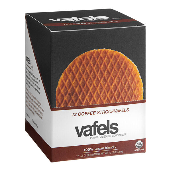 Vafels Individually Wrapped Vegan Coffee Stroopwafel 12-Count 1.06 oz. - 12/Case