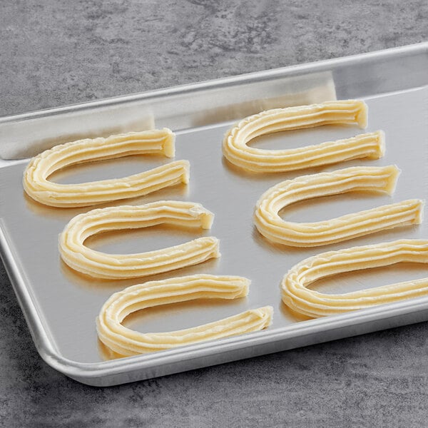 White Toque Traditional Ready-to-Fry Churro Loop 1.1 lb. - 8/Case