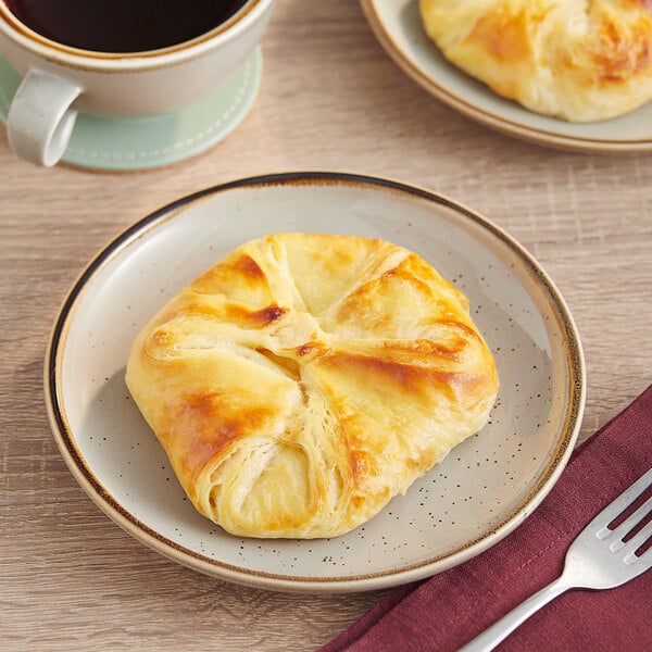 Bridor Ready-to-Bake Butter Danish 3.53 oz. - 48/Case